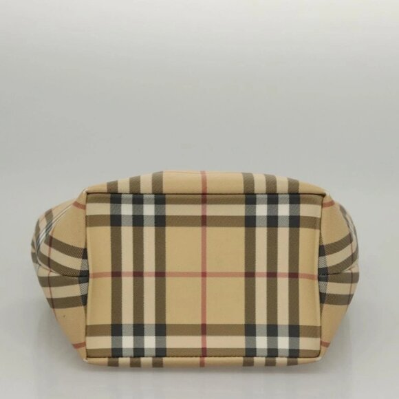 BURBERRY Nova Check Hand Bag PVC Beige Auth - Picture 5 of 16